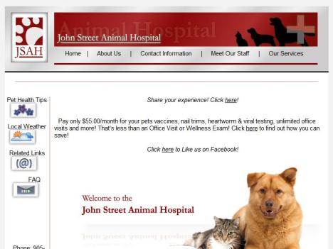  | John Street Animal Hospital Professional Corporation  Official Website
